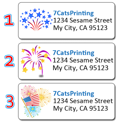 30 Custom Fireworks Art Personalized Address Labels