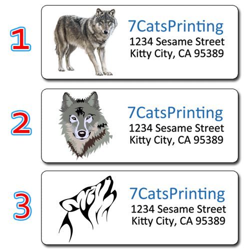 30 Custom White Waving Cat Personalized Address Labels