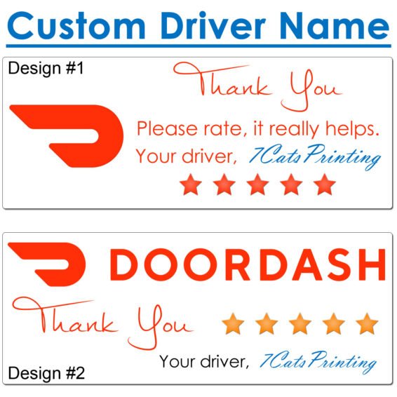 doordash thank you stickers