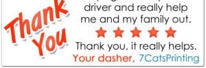 increase tips stickers for doordash