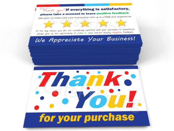 thank you cards for ebay sellers