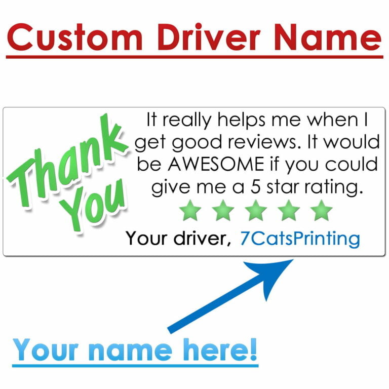 uber eats rating stickers
