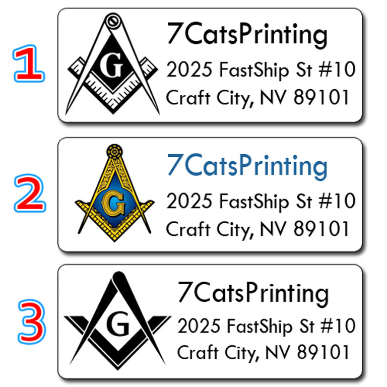 freemason masonic temple labels