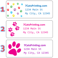 personalized paw print labels