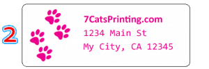 personalized paw print labels