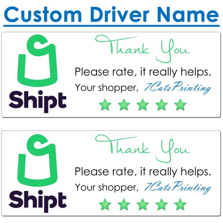 shipt driver thank you stickers