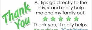 increase tip stickers for uber eats