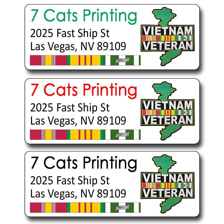 Vietnam Veteran Custom Return Address Labels – 30 Personalized Labels By Crafty Smafty