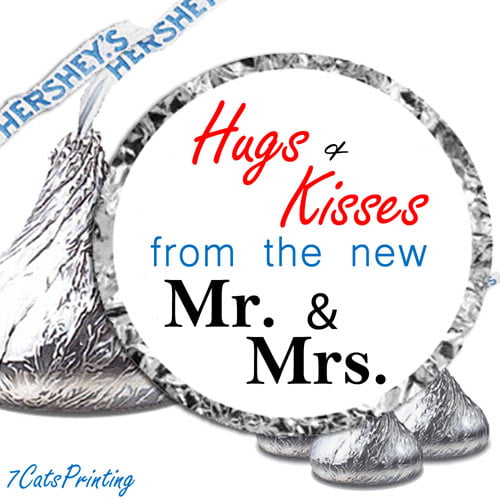 wedding hershey kisses labels